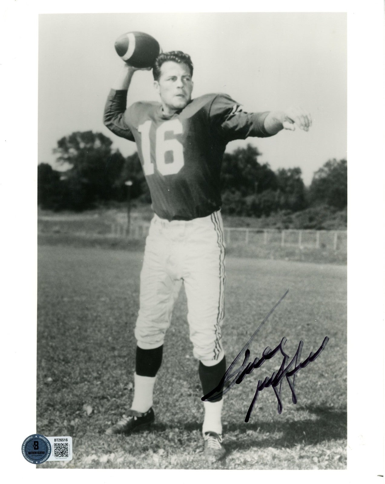 Frank Gifford Signed New York Giants 8x10 Photo