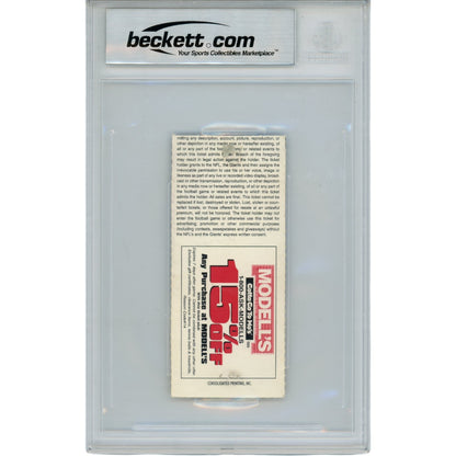 Michael Strahan Signed NY Giants Slabbed Ticket Stub "22.5 Sacks"