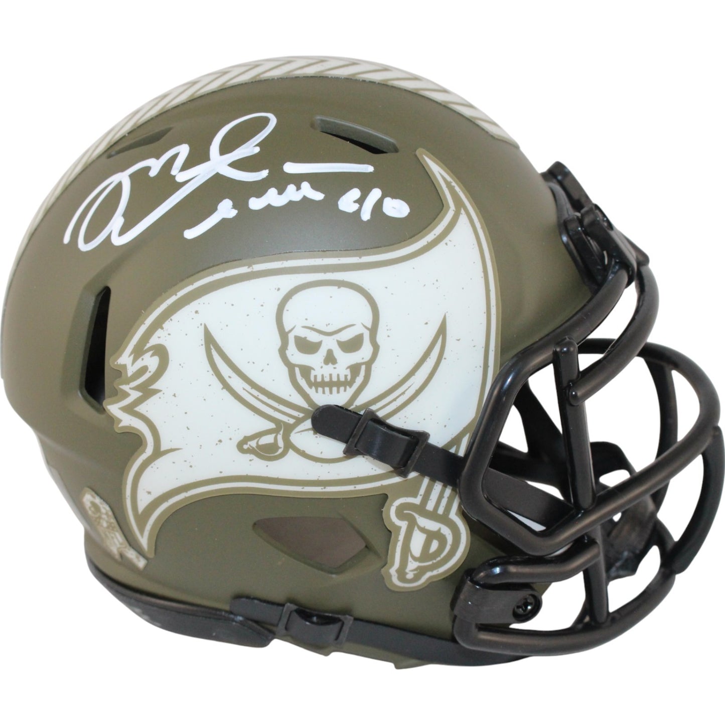 Mike Alstott Autographed Tampa Bay Buccaneers STS Mini Helmet