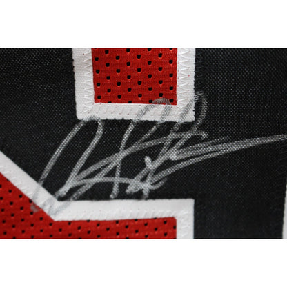 Dennis Rodman Autographed Red Pro Style Jersey (Beckett COA)