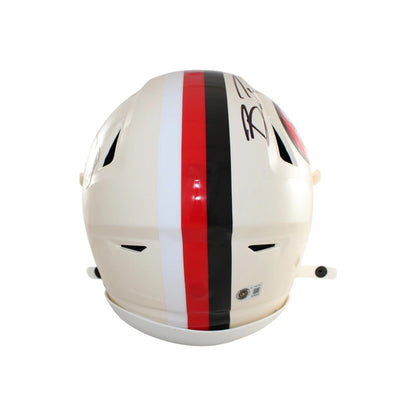 Brock Purdy & George Kittle Signed San Francisco 49ers Retro Speedflex Helmet