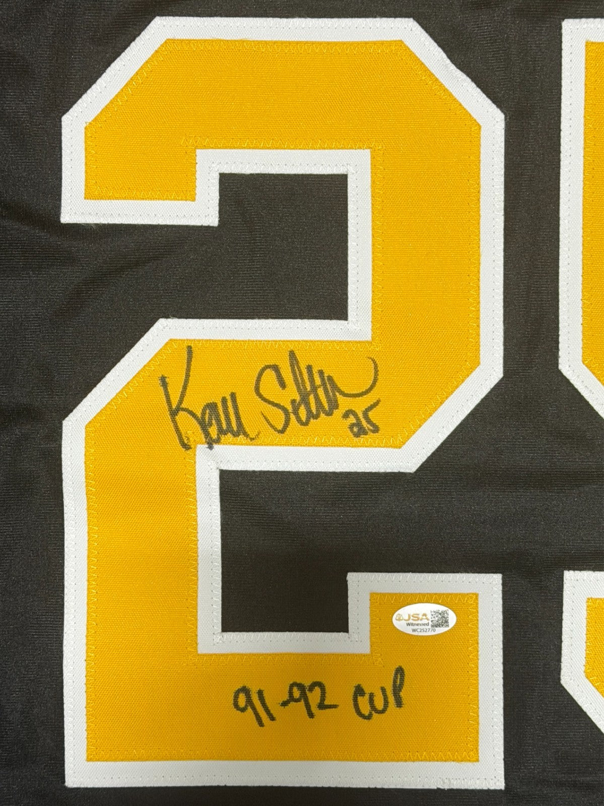Kevin Stevens Signed Pittsburgh Penguins Custom Jersey (91-92 Cup)