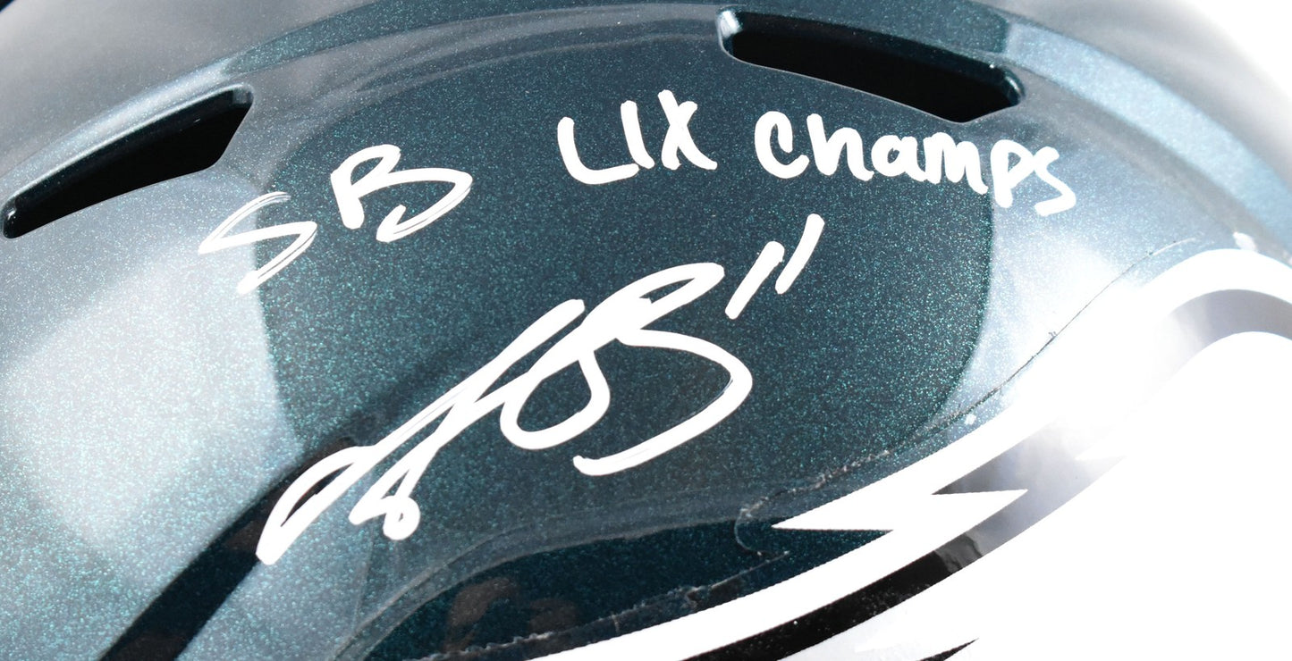 A.J. Brown Signed Philadelphia Eagles Full Size Speed Helmet