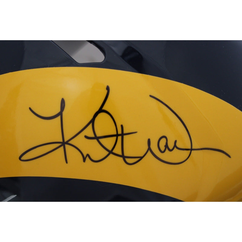 Warner, Faulk, Bruce & Holt Signed St. Louis Rams Throwback Proline Helmet