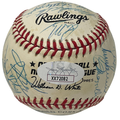1989 New York Mets Team Signed Official National League Baseball JSA LOA
