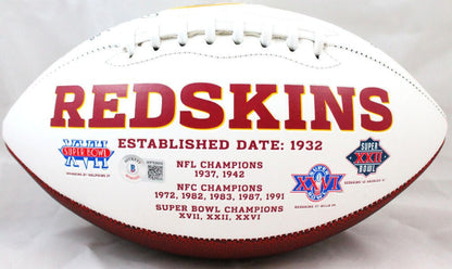 Doug Williams, John Riggins & Mark Rypien Signed Washington Logo Football