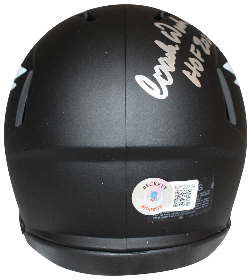 Dick Vermiel Signed Philadelphia Eagles Eclipse HOF Mini Helmet Beckett