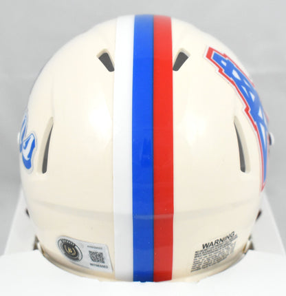 Warren Moon Autographed Tennessee Titans Retro Speed Mini Helmet