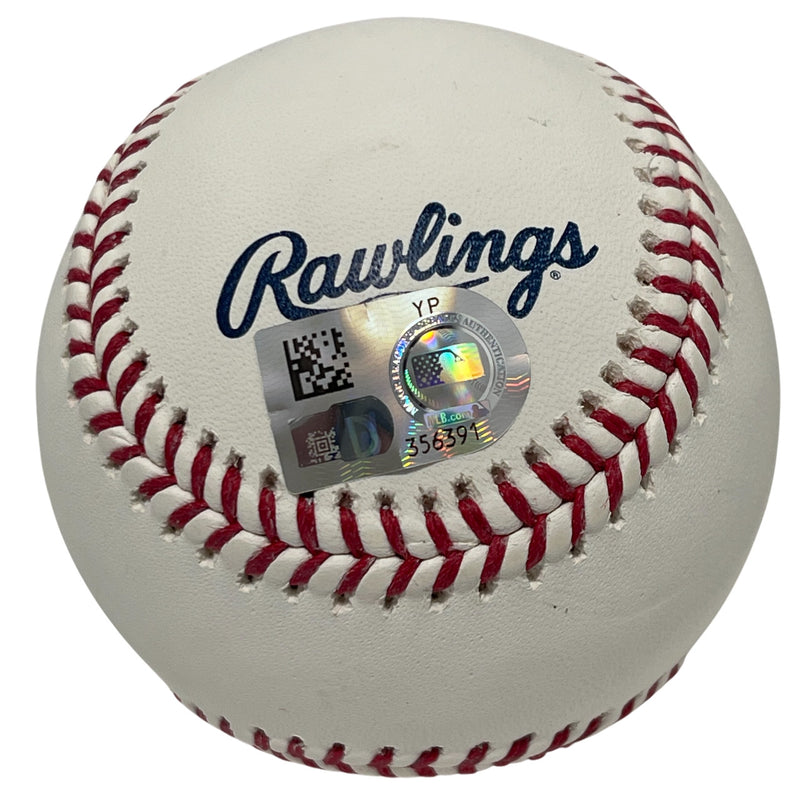 Derek Jeter Signed New York Yankees HOF Logo ROMLB Baseball