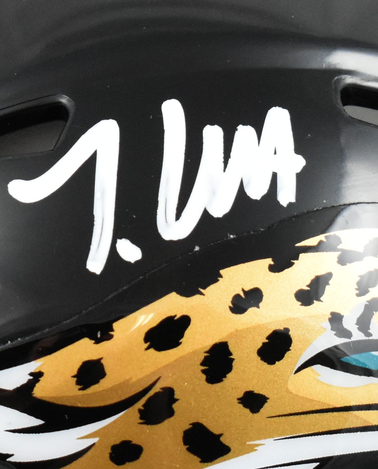 Travis Hunter Signed Jacksonville Jaguars Speed Mini Helmet