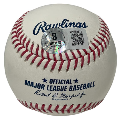 Todd Hollandsworth Signed Official Major League Baseball 1996 NL ROY BAS Witness