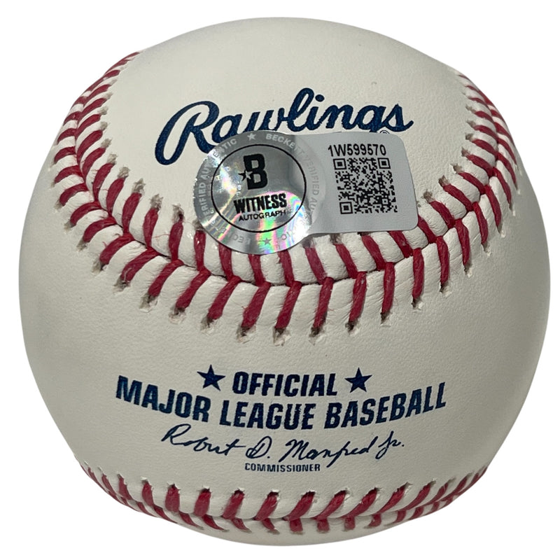 Todd Hollandsworth Signed Official Major League Baseball 1996 NL ROY BAS Witness