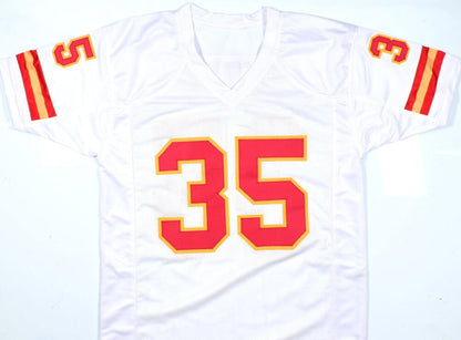 Christian Okoye Autographed Kansas City Chiefs White Custom Jersey