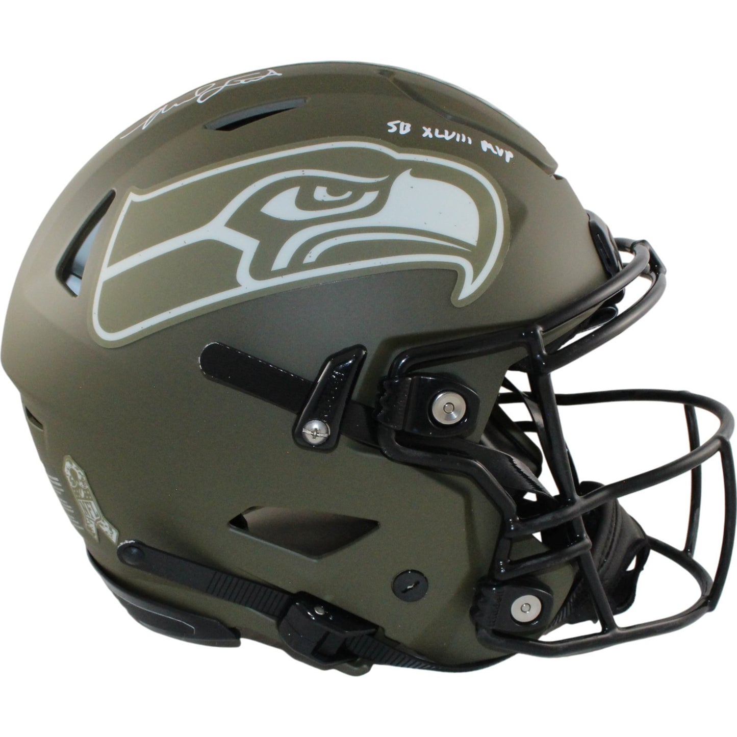 Malcolm Smith Signed Seattle Seahawks SpeedFlex STS Full Size Helmet