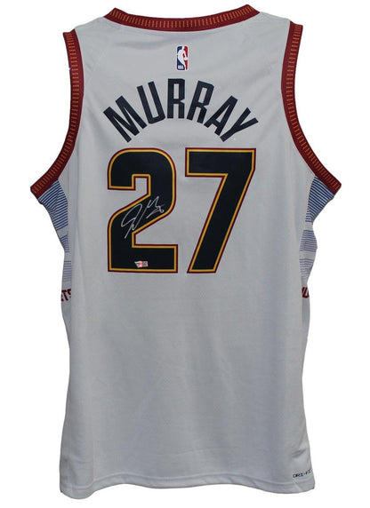 Jamal Murray Signed Denver Nuggets Silver Swingman Basketball Jersey