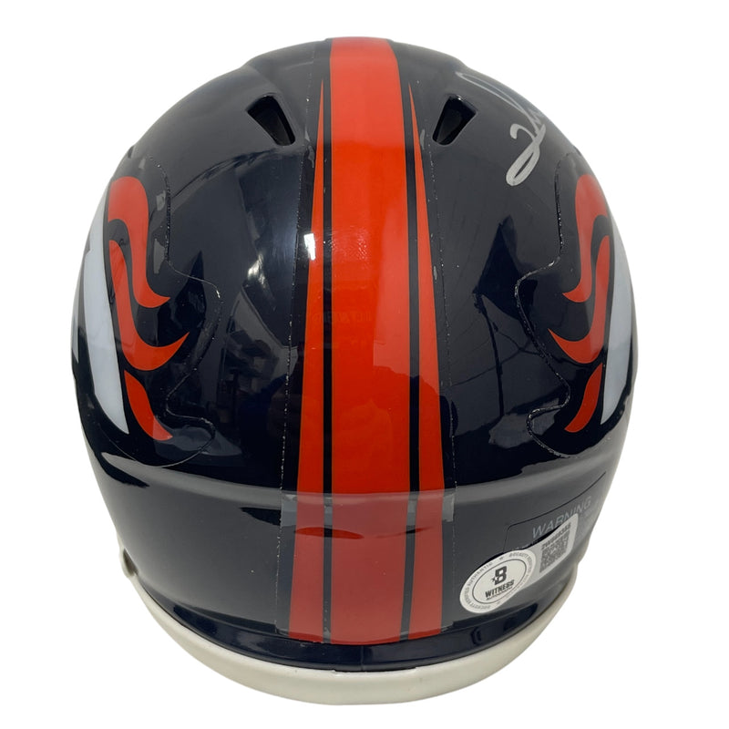 Clinton Portis Signed Denver Broncos Speed Mini Helmet Beckett Witness
