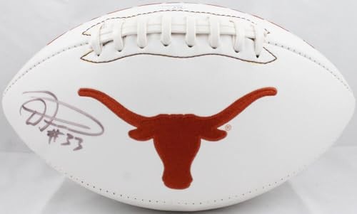 D'Onta Foreman Signed Texas Longhorns Logo Football