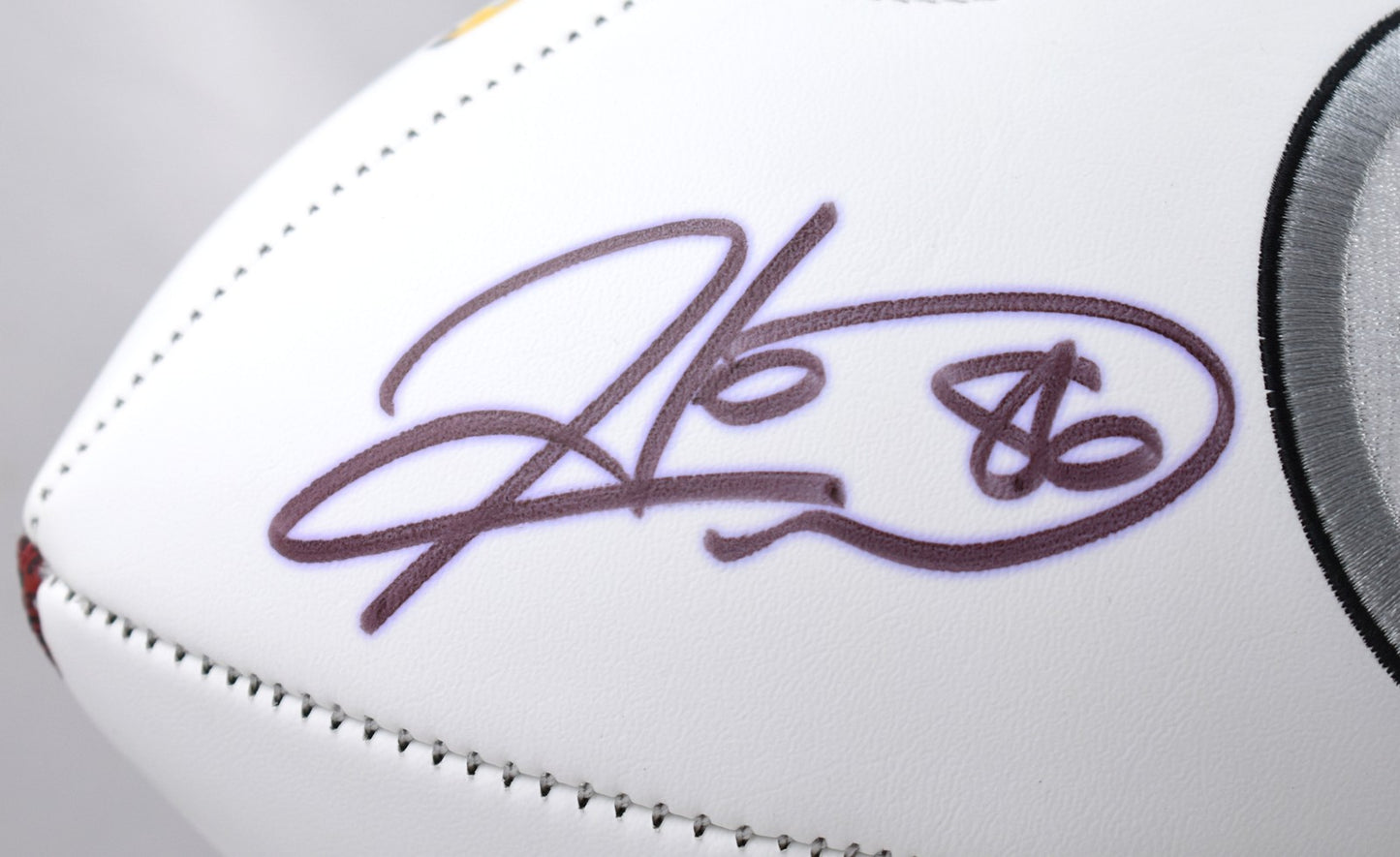 Hines Ward Autographed Pittsburgh Steelers Logo Football