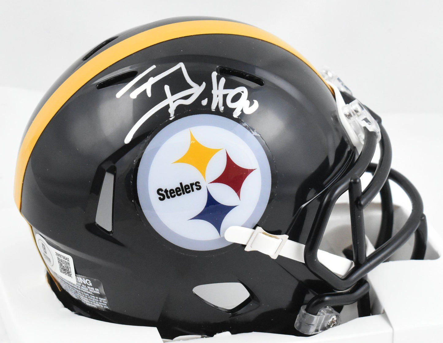 T.J. Watt Signed Pittsburgh Steelers Speed Mini Helmet