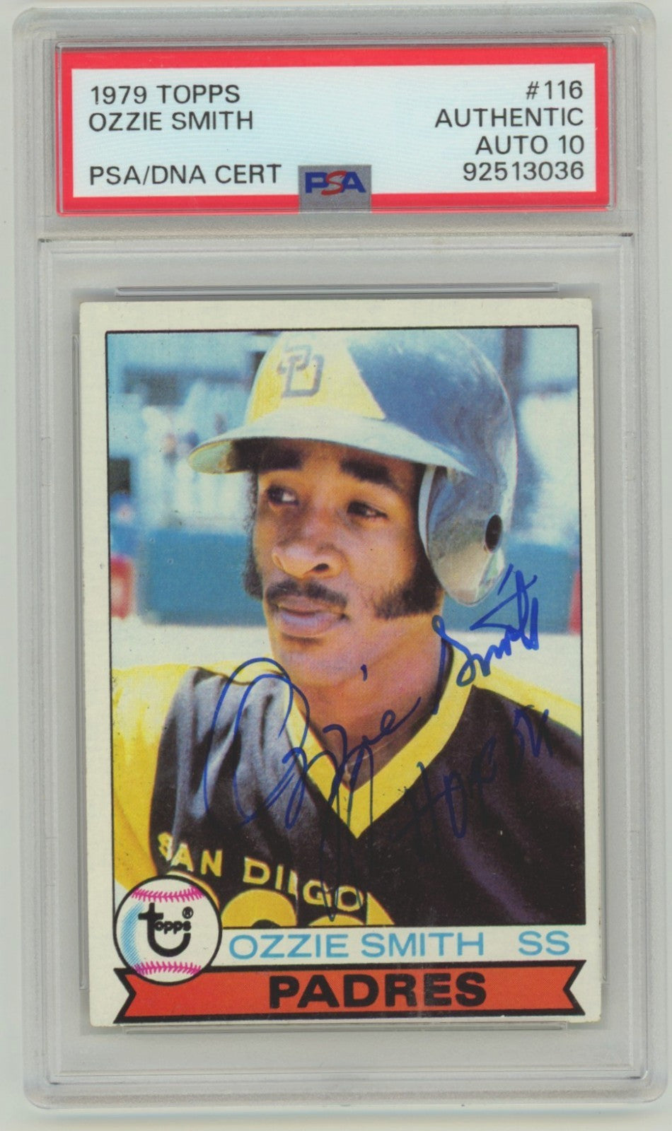 Ozzie Smith Signed 1979 Topps #116 Rookie Card PSA 10 Auto HOF 02