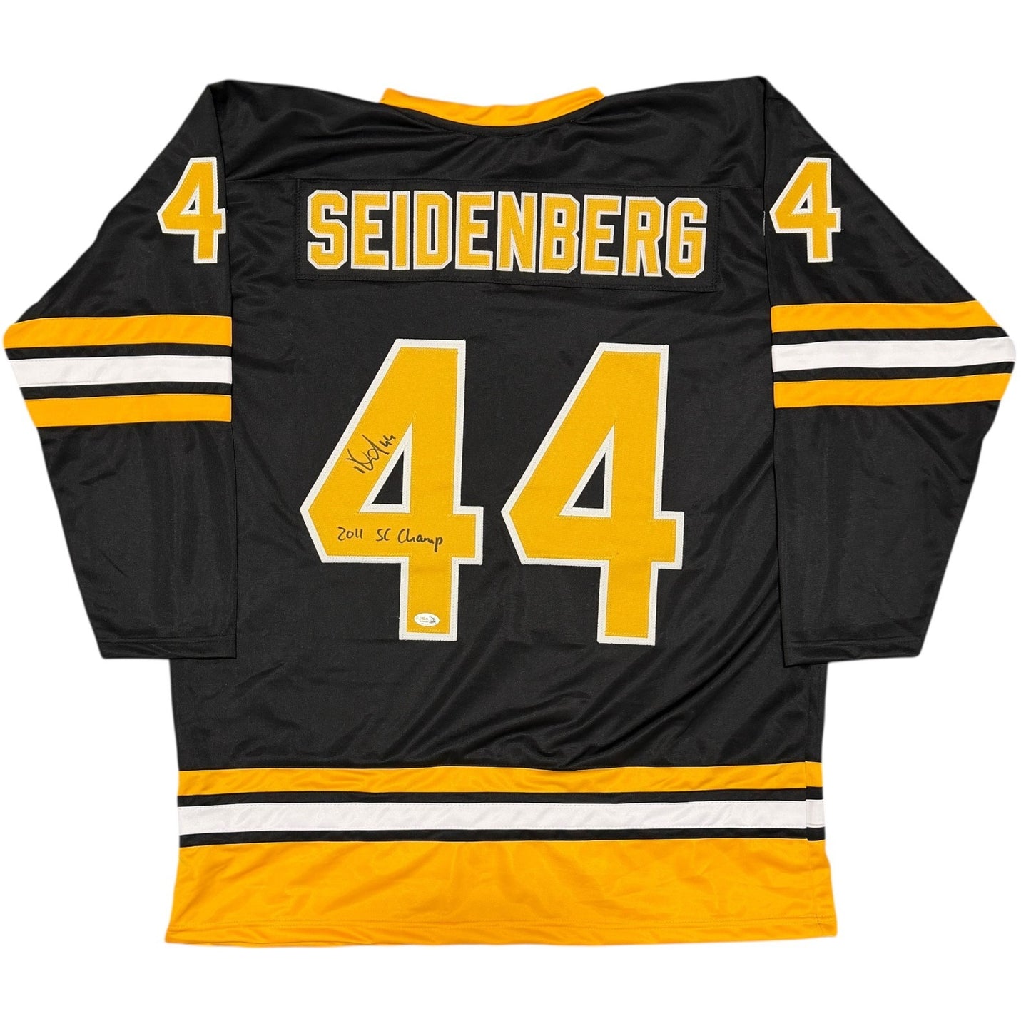 Dennis Seidenberg Signed Boston Bruins Custom Jersey (2011 SC Champs) JSA