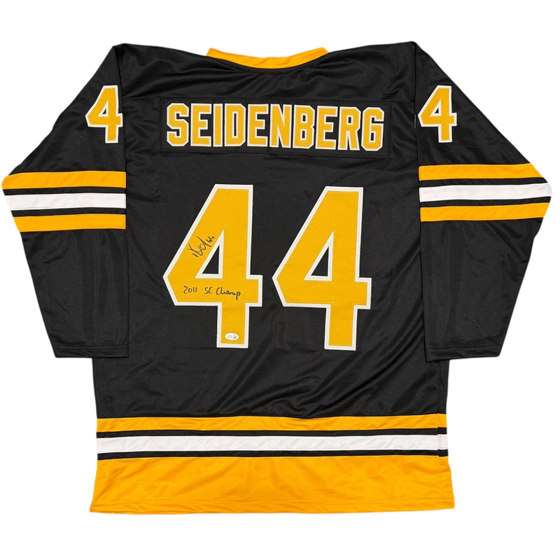 Dennis Seidenberg Signed Boston Bruins Custom Jersey (2011 SC Champs) JSA