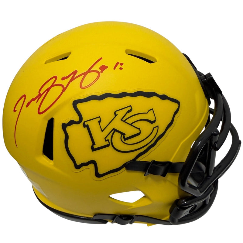 Tamba Hali Signed Kansas City Chiefs Rave Mini Helmet (JSA Witnessed)