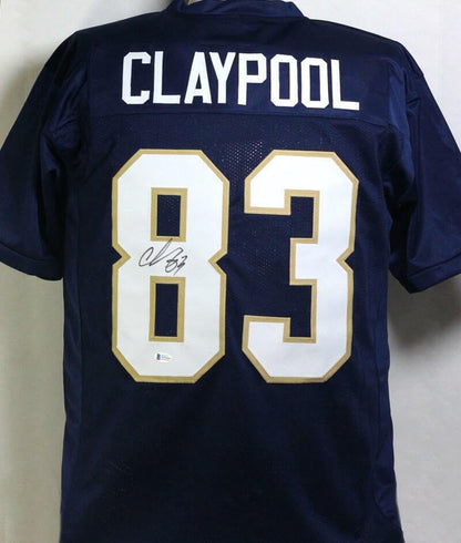 Chase Claypool Signed Navy Blue College Style Custom Jersey
