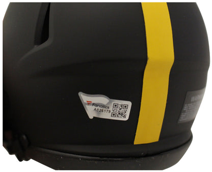 James Conner Autographed Pittsburgh Steelers Eclipse Mini Helmet