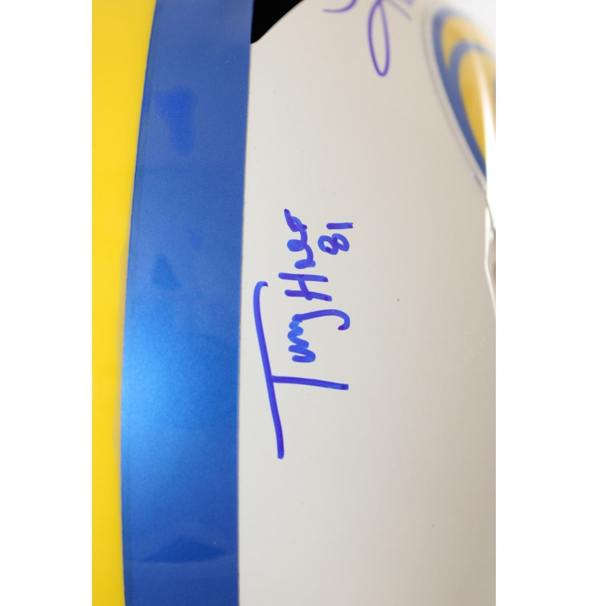 Kurt Warner, Torry Holt, Marshall Faulk & Isaac Bruce Signed Rams Proline Helmet