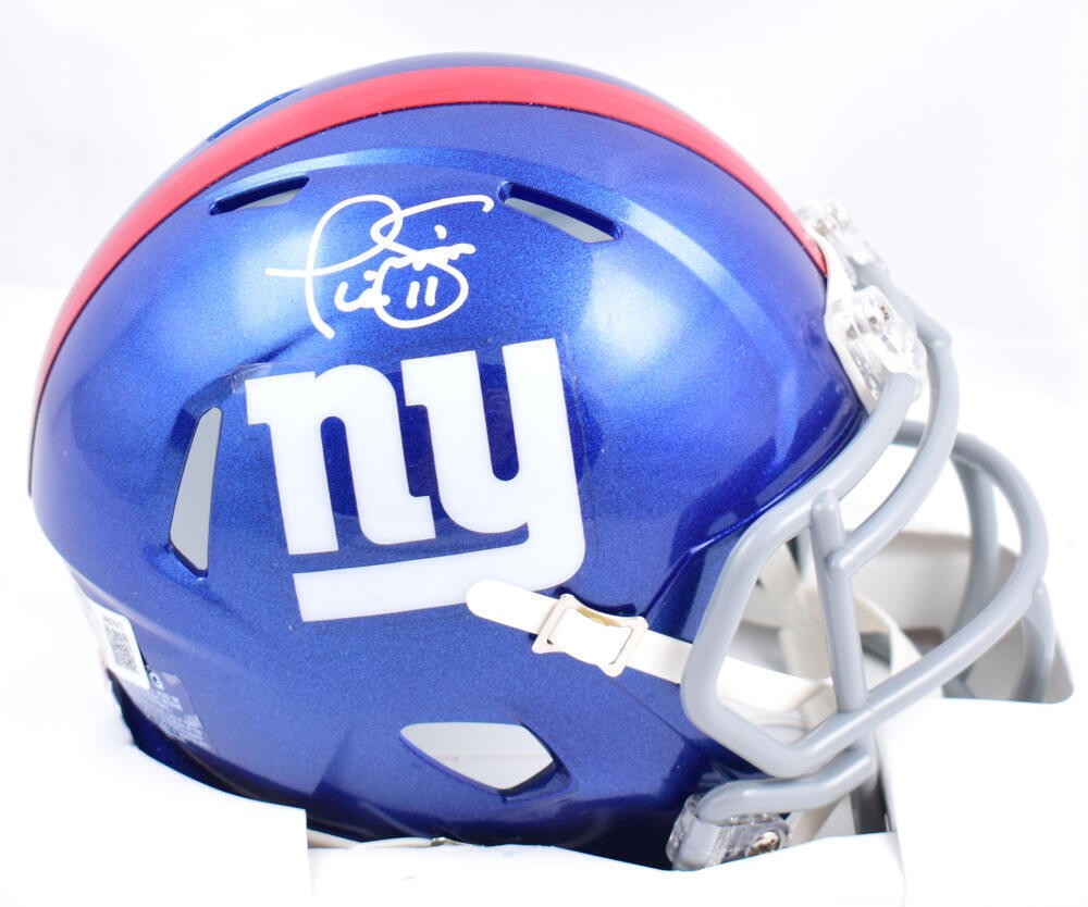 Phil Simms Autographed New York Giants White Speed Mini Helmet