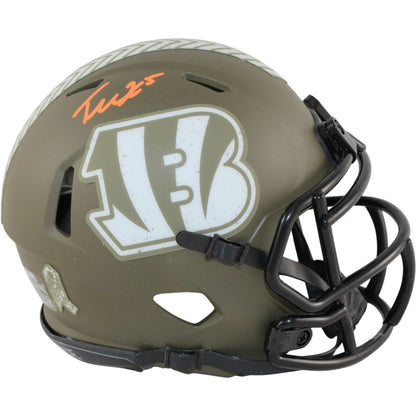 Tee Higgins Signed Cincinnati Bengals 2022 Salute to Service Mini Helmet