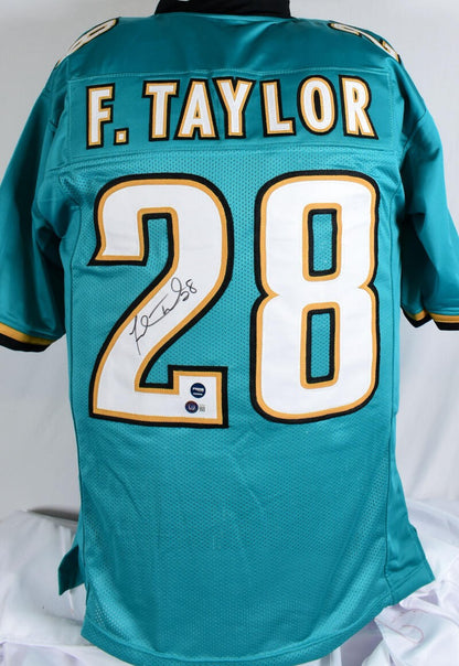 Fred Taylor Signed Jacksonville Jaguars Custom Teal Jersey