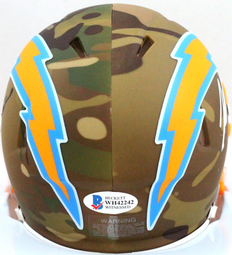 Joey Bosa Autographed Los Angeles Chargers Camo Mini Helmet