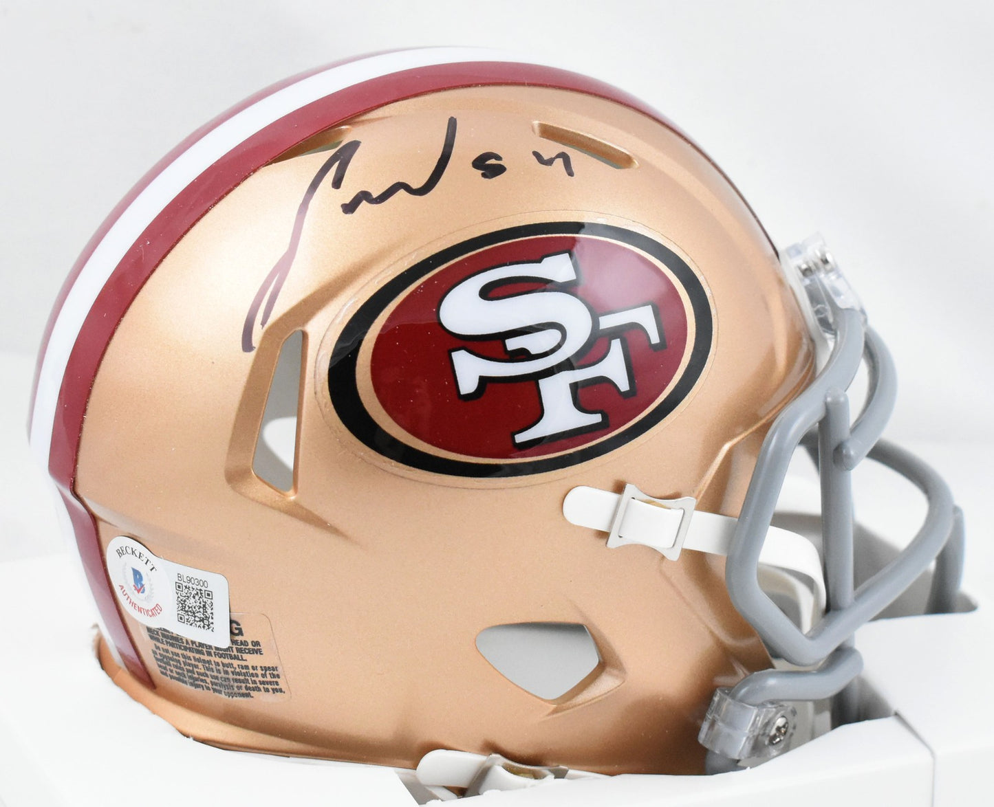 Fred Warner Signed San Francisco 49ers Speed Mini Helmet