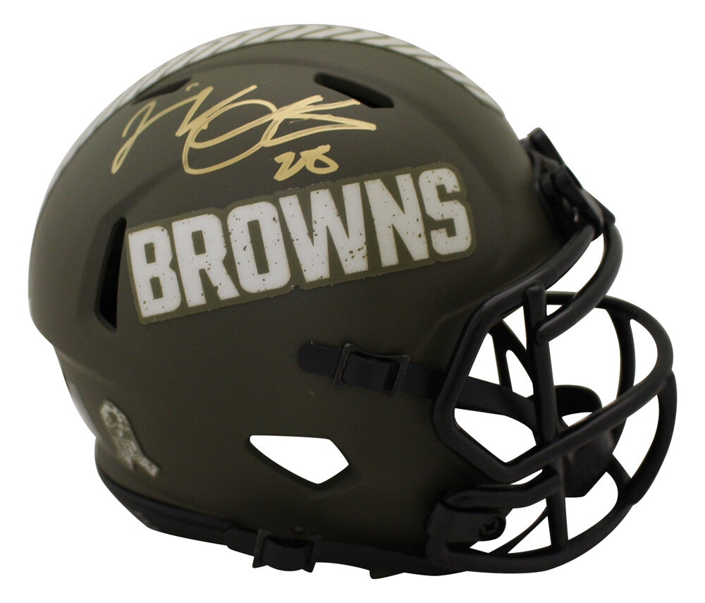 Jeremiah Owusu-Koramoah Cleveland Browns Signed Salute Mini Helmet
