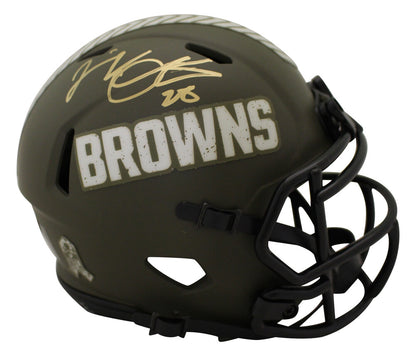 Jeremiah Owusu-Koramoah Cleveland Browns Signed Salute Mini Helmet