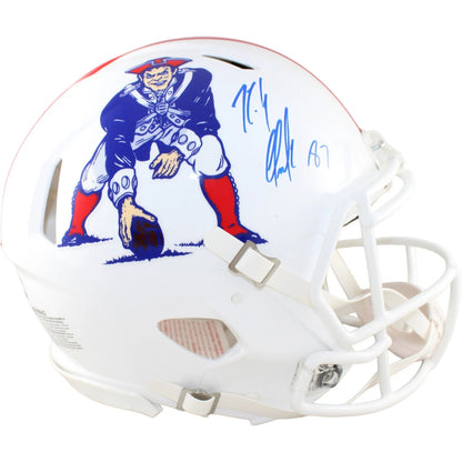 Rob Gronkowski Autographed New England Patriots Authentic Throwback Helmet