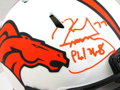 Karl Mecklenburg Signed Denver Broncos Lunar Speed Mini Helmet
