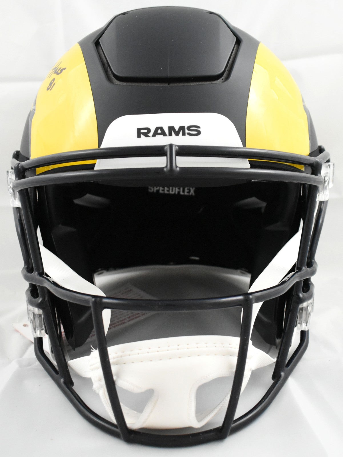 Torry Holt Autographed Los Angeles Rams Full Size Rivalries Speedflex Helmet