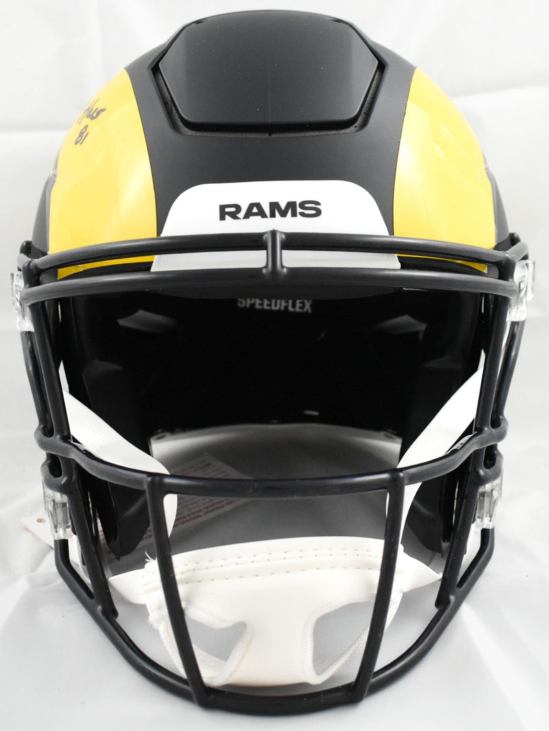 Torry Holt Autographed Los Angeles Rams Full Size Rivalries Speedflex Helmet