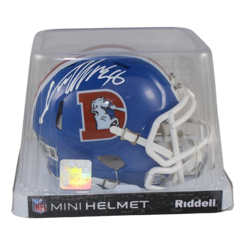Von Miller Denver Broncos Autographed Throwback Mini Helmet (Beckett COA)