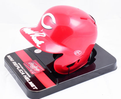 Johnny Bench Autographed Cincinnati Reds White Mini Batting Helmet
