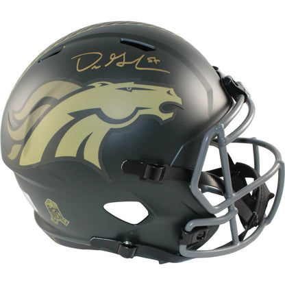 Dre Greenlaw Autographed Denver Broncos 2025 Salute to Service Full Size Helmet