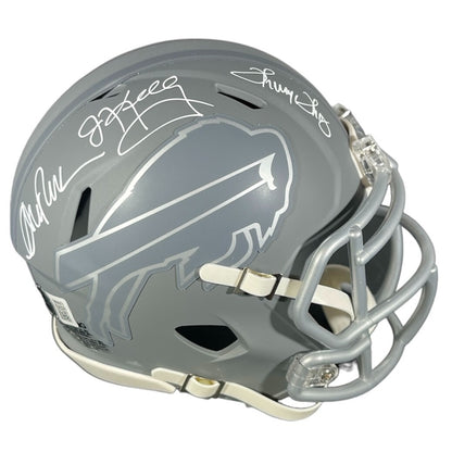 Jim Kelly, Andre Reed & Thurman Thomas Buffalo Bills Slate Mini Helmet