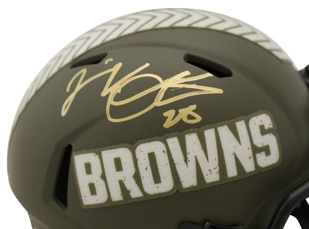 Jeremiah Owusu-Koramoah Cleveland Browns Signed Salute Mini Helmet
