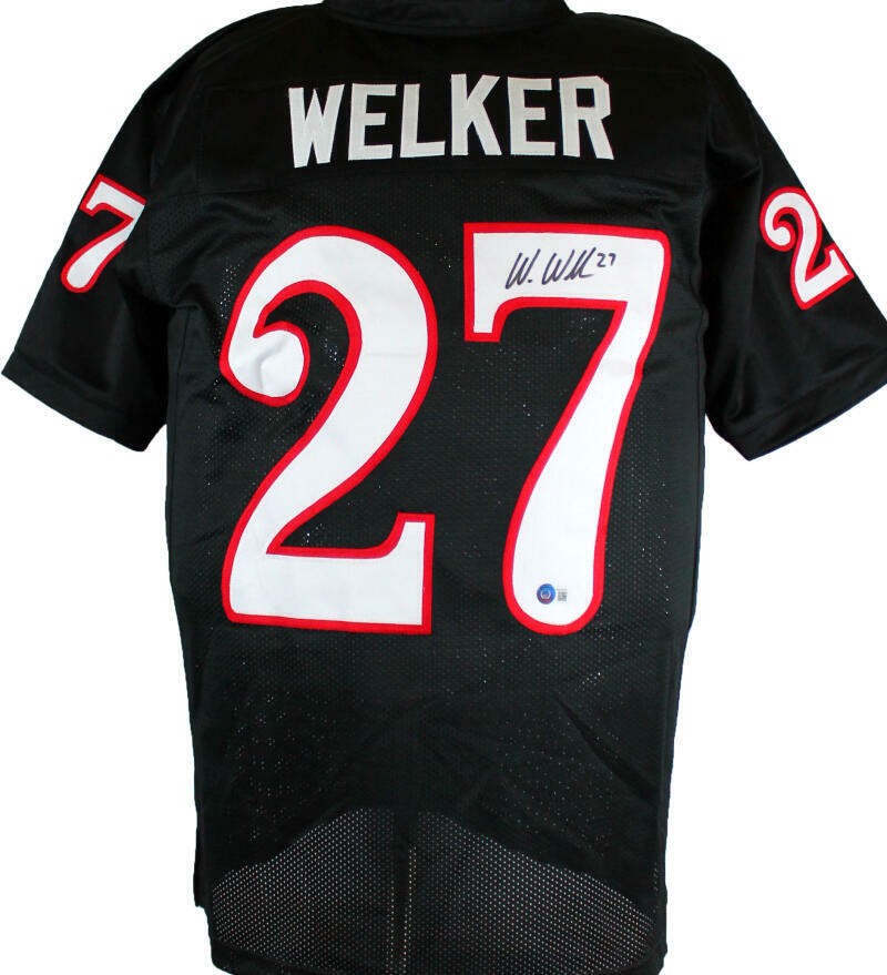 Wes Welker Autographed Black Custom Football Jersey
