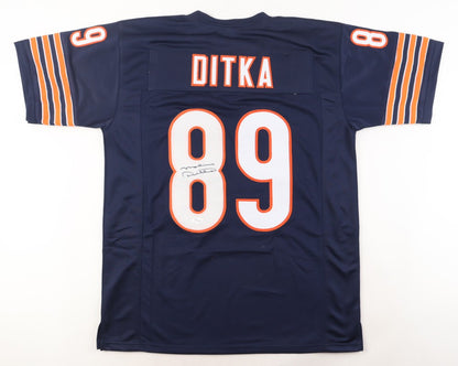 Mike Ditka Autographed Chicago Bears Custom Jersey - Blue