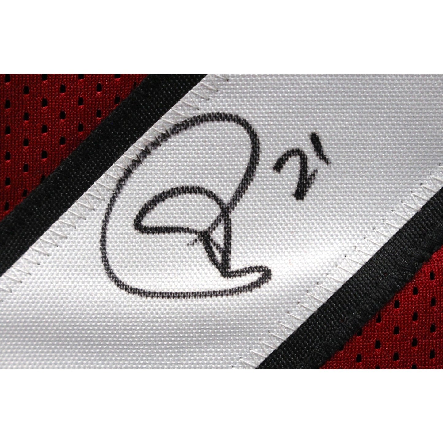 Patrick Peterson Autographed Red Pro Style Jersey (Beckett Witnessed)