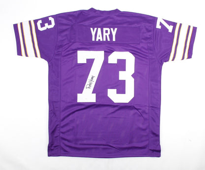 Ron Yary Autographed Minnesota Vikings Purple Custom Jersey